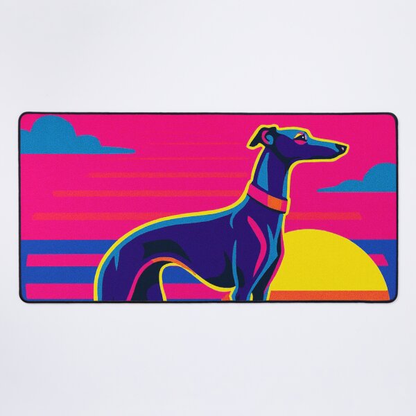 Item preview, Synthwave Greyhound – Sunset Power Design designed and sold by Dogandesighn.