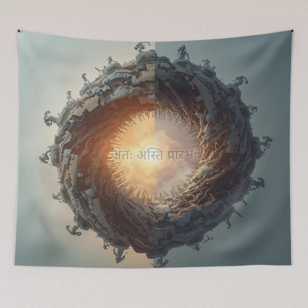 Item preview, Divine Transition – The End is the Beginning | Cosmic Rebirth Portal Sacred Design designed and sold by ArtivaNest.