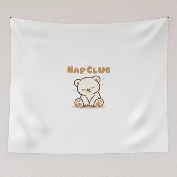 Item preview, Cute Sleeping Bear – Nap Club Aesthetic Minimal Design designed and sold by M.Store.