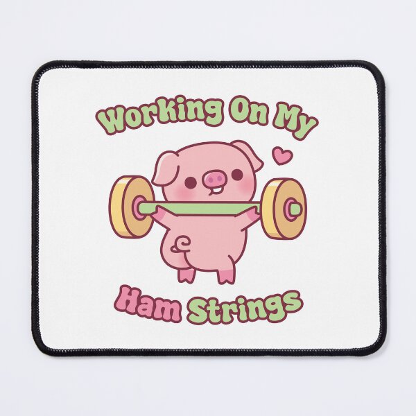 Item preview, Funny Pig Lifting Weights Working On My Ham Strings designed and sold by rustydoodle.