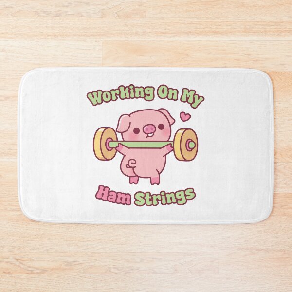 Item preview, Funny Pig Lifting Weights Working On My Ham Strings designed and sold by rustydoodle.