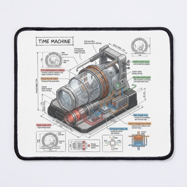 Item preview, Time Machine - Cross-section Isometric Drawing designed and sold by Rhu Creations.