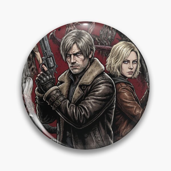 Item preview, Grace Ashcroft Leon Kennedy RE Requiem Titan Spinner Chunk Grunge Portrait designed and sold by Senpaiwaves.