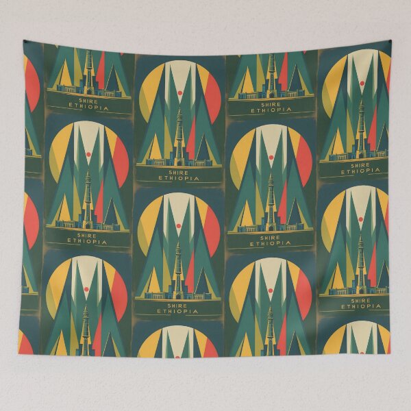 Item preview, Shire Ethiopia Africa Retro Vintage Travel Souvenir designed and sold by TravelersGems.
