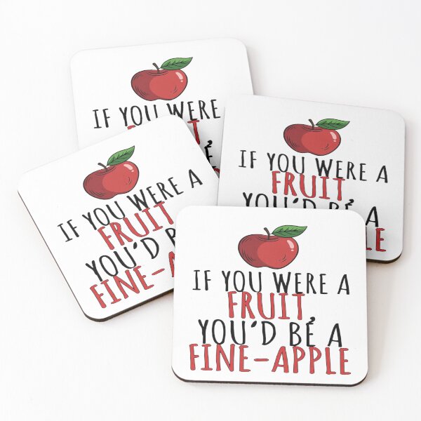 Item preview, If You Were a Fruit You’d Be a Fine-Apple – Funny Apple Pun T-Shirt & Sticker Design designed and sold by Sushikidsntod.