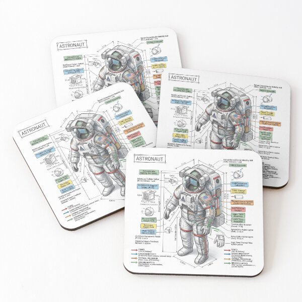 Item preview, Astronaut - Cross-section Isometric Drawing designed and sold by Rhu Creations.