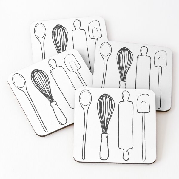Item preview, Bakery kitchen tools line art Clipart designed and sold by GorXena.