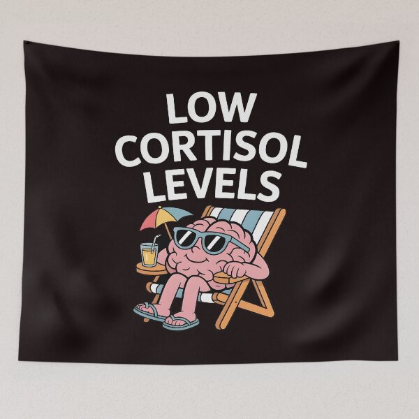 Item preview, Low Cortisol Levels – Low Energy Humor Stress Memes Mental Health Design designed and sold by Redgiant87x.