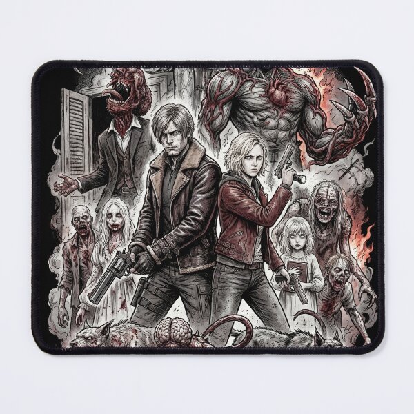 Item preview, RE9 Grace and Leon Facing Plant 43 Super Tyrant Grunge Horror Design designed and sold by Senpaiwaves.