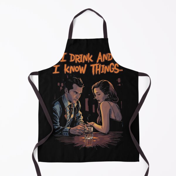 Item preview, I Drink and I Know Things – Dark Noir Quote Illustration designed and sold by ConfuseLab Alt.
