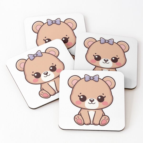 Item preview, Bear with Tiny Bow Kawaii Pastel designed and sold by PastelPaws Atelier.