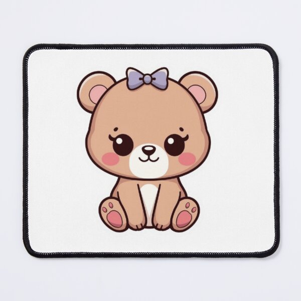 Item preview, Bear with Tiny Bow Kawaii Pastel designed and sold by PastelPaws Atelier.