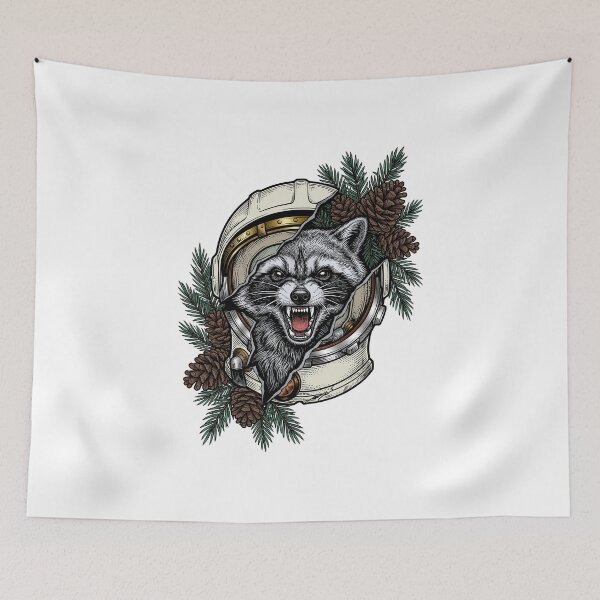 Item preview, A raccoon in an astronaut's helmet designed and sold by krabbaraban.
