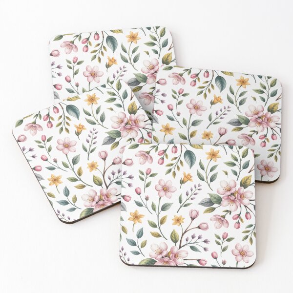Item preview, Delicate Cherry Blossom Lavender Spring Floral Seamless Pattern designed and sold by Midnight Veil Designs.