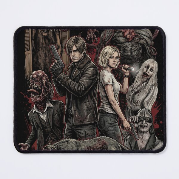 Item preview, Grace Ashcroft Leon Kennedy RE9 Wrenwood Hotel Enemies Grunge Portrait designed and sold by Senpaiwaves.