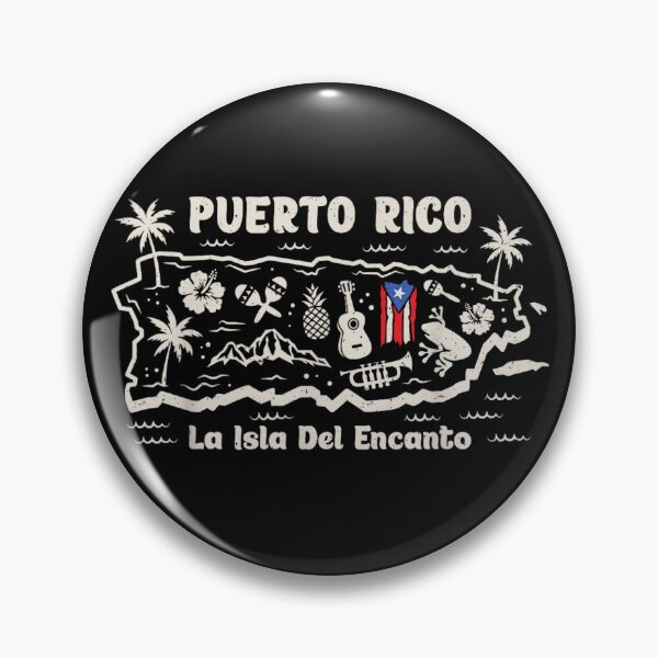 Item preview, Puerto Rico La Isla Del Encanto Tropical Island Map Heritage Pride Design designed and sold by GenioFin.