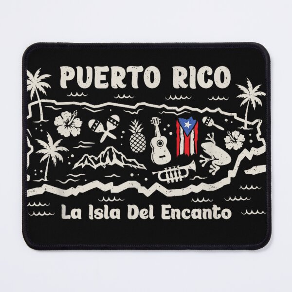 Item preview, Puerto Rico La Isla Del Encanto Tropical Island Map Heritage Pride Design designed and sold by GenioFin.