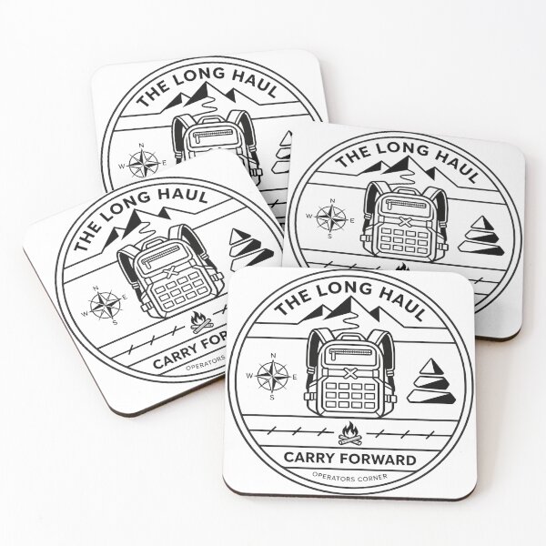 Item preview, Long Haul Tactical Endurance Rucksack Badge Design designed and sold by GeoWhimsy Studio.