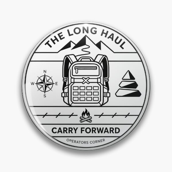 Item preview, Long Haul Tactical Endurance Rucksack Badge Design designed and sold by GeoWhimsy Studio.