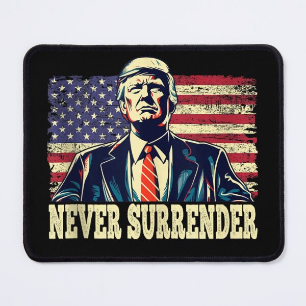 Item preview, Donald Trump Never Surrender American Flag Patriot Election 2024 2028 Design designed and sold by GenioFin.
