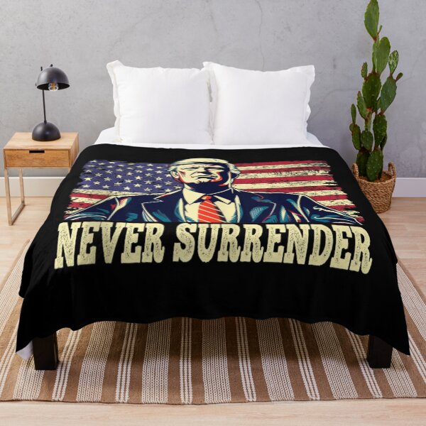 Item preview, Donald Trump Never Surrender American Flag Patriot Election 2024 2028 Design designed and sold by GenioFin.