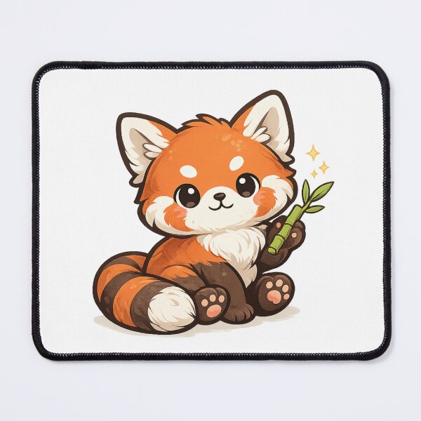 Item preview, Cute Red Panda with Bamboo | Adorable Cartoon Animal designed and sold by Hydravisions.