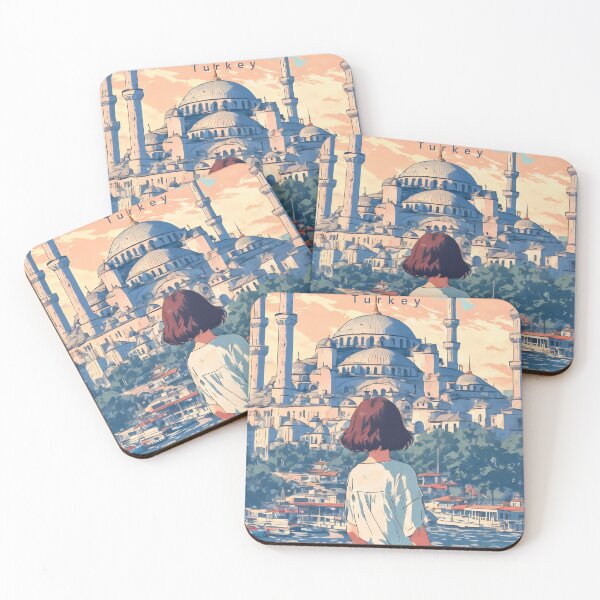 Item preview, Anime Girl Dreaming at the Blue Mosque Istanbul. designed and sold by JacksoonLester.