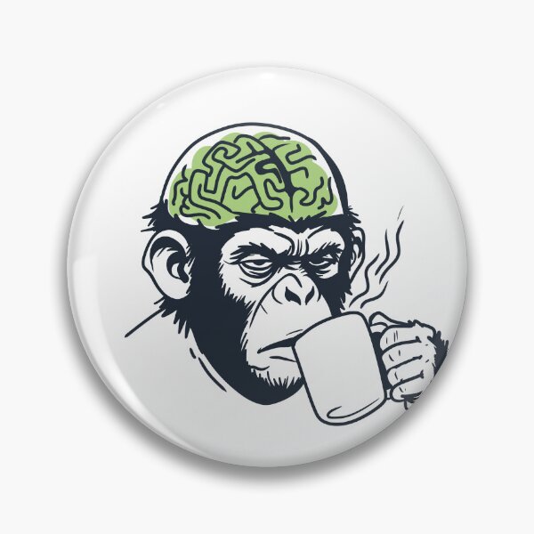 Item preview, Coffee Brain Monkey–Funny Caffeine Lover Design designed and sold by EzekRenne.