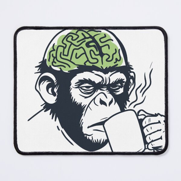 Item preview, Coffee Brain Monkey–Funny Caffeine Lover Design designed and sold by EzekRenne.