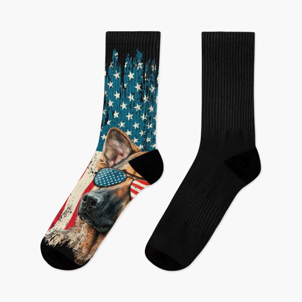 Item preview, Patriotic German Shepherd Dog American Flag Sunglasses Fourth Of July Art designed and sold by GenioFin.