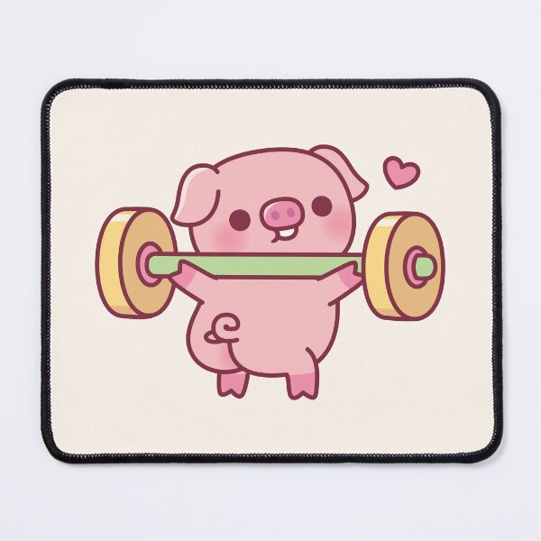 Item preview, Funny Piggy Doing Squats With Weights designed and sold by rustydoodle.