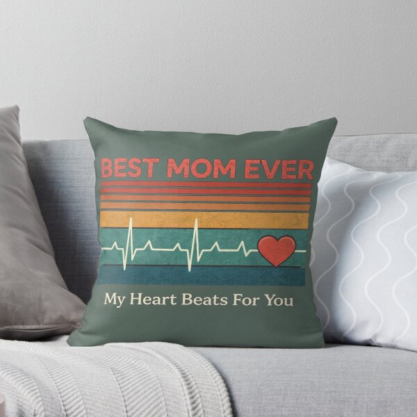 Item preview, Best Mom Ever Heartbeat Vintage T Shirts Love Gift Design designed and sold by KDesignCrafts.