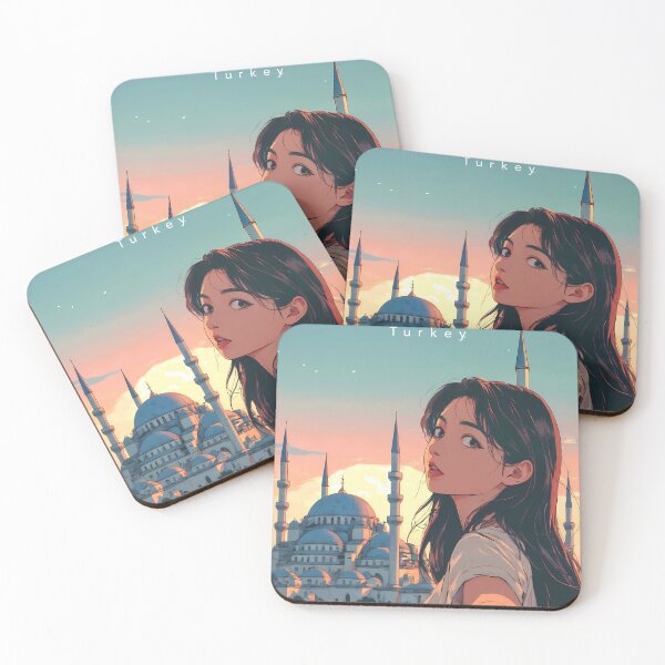 Item preview, Retro Anime Travel Selfie at the Blue Mosque. designed and sold by JacksoonLester.