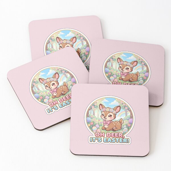 Item preview, Easter Deer Sticker – Oh Deer It’s Easter Cute Pastel Fawn Gift designed and sold by Nuist25.
