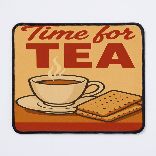 Item preview, Time for Tea – Vintage 1950s Style Poster with Biscuits designed and sold by nigejohn.