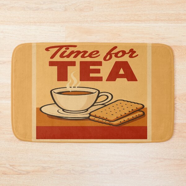 Item preview, Time for Tea – Vintage 1950s Style Poster with Biscuits designed and sold by nigejohn.