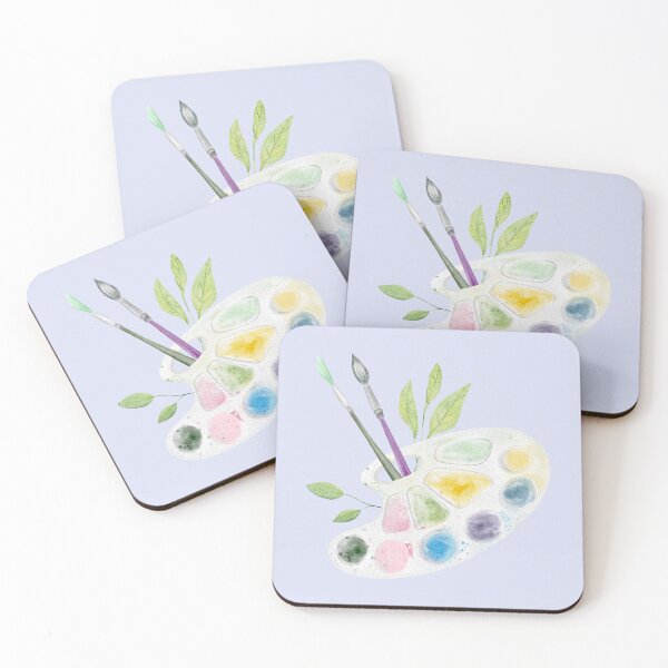 Item preview, Watercolor Artist Palette with Brushes designed and sold by Sagi Jane Art.
