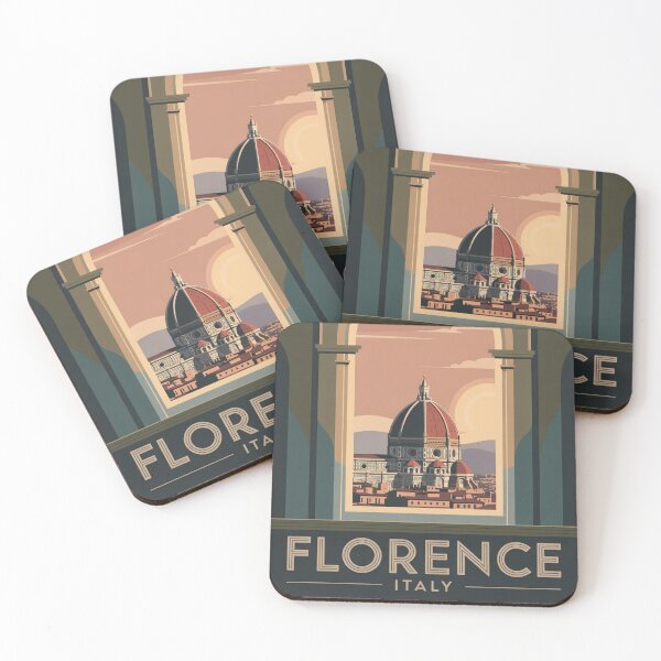 Item preview, Florence Italy Vintage Travel Poster – Window View Renaissance Wall Art designed and sold by Timeless Design.