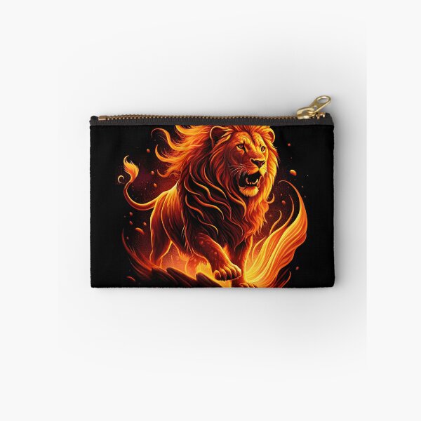 Item preview, fiery lion, on a black background designed and sold by orthodox-icon.
