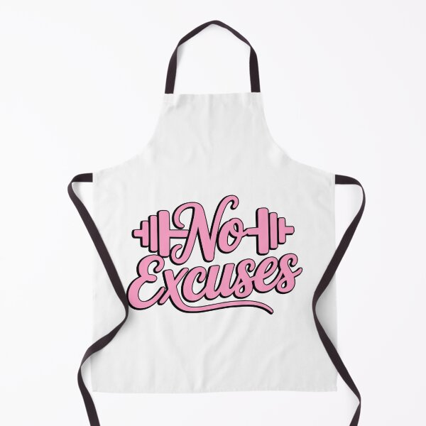 Item preview, No Excuses! Pink Fitness Quote designed and sold by PMCreative.