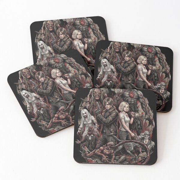 Item preview, RE9 Grace and Leon Facing Eldritch Threats Zombie Horde Grunge Portrait designed and sold by Senpaiwaves.