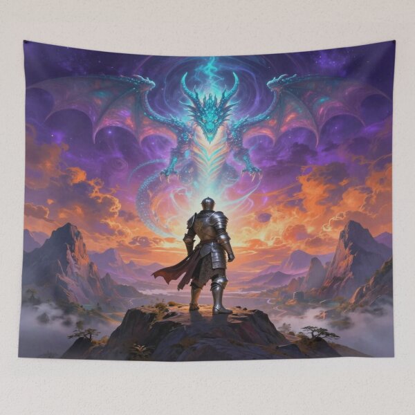 Item preview, Epic Knight Fantasy Art – Cinematic Battle Scenes in Mystic Light and Heroic Atmosphere designed and sold by FotoworldEdel.