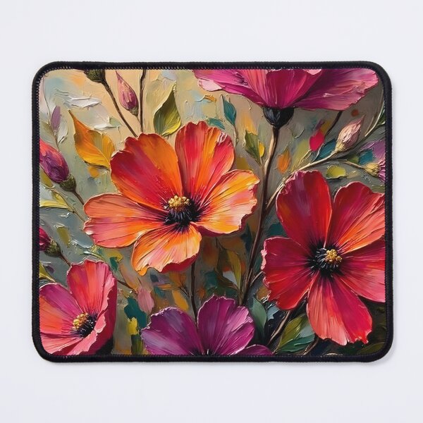 Item preview, Dramatic vertical abstract flowers designed and sold by Creative Line Prints.
