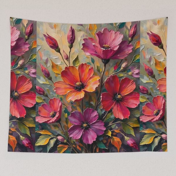 Item preview, Dramatic vertical abstract flowers designed and sold by Creative Line Prints.