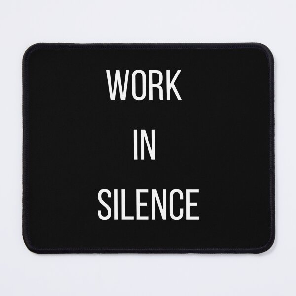 Item preview, Work In Silence – Minimalist Motivational Typography Design designed and sold by HouseOfHonda.