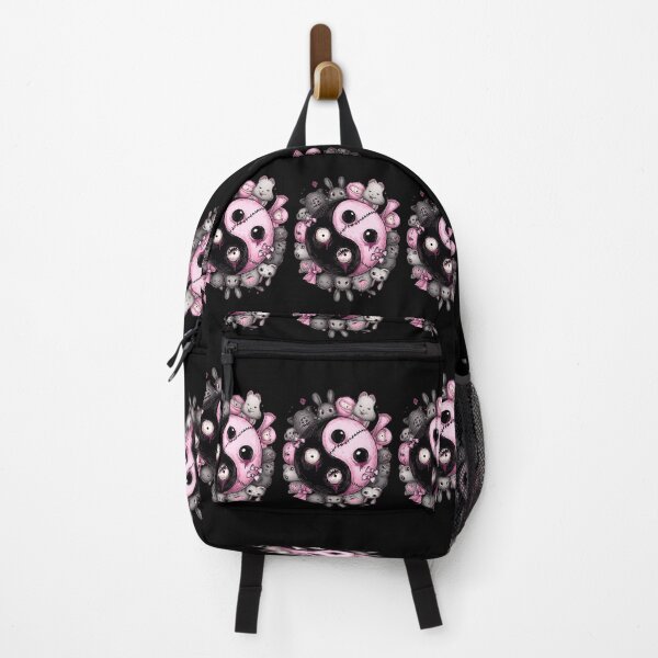 Item preview, Cute Broken Yin Yang Eyes with Pink Bows – Goth Kawaii Horror designed and sold by PixelQ.