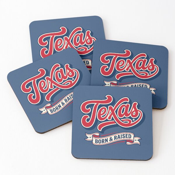 Item preview, Texas Born & Raised Retro Baseball Script | Vintage Texan Pride designed and sold by Cozy-Old-Pub.