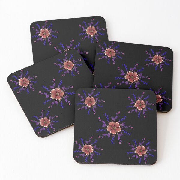 Item preview, Retro Botanical Pattern | Copper and Violet designed and sold by HopeAndHustle.