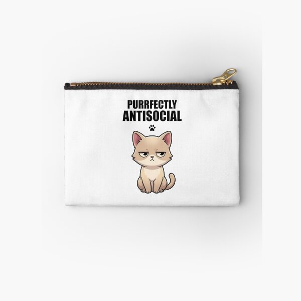 Item preview, Purrfectly Antisocial Grumpy Kawaii Cat Introvert Humor designed and sold by Abe Studio.