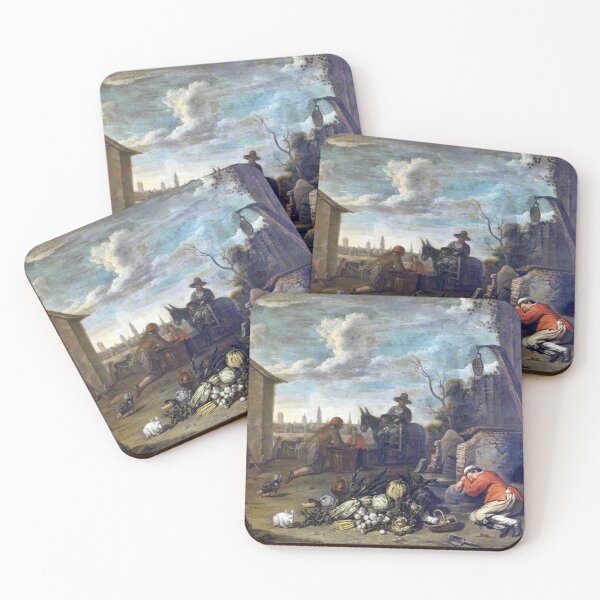 Item preview, A Sleeping Gardener with a Heap of Vegetables, 1600s - Abraham Willemsens designed and sold by TheCulturedConures.